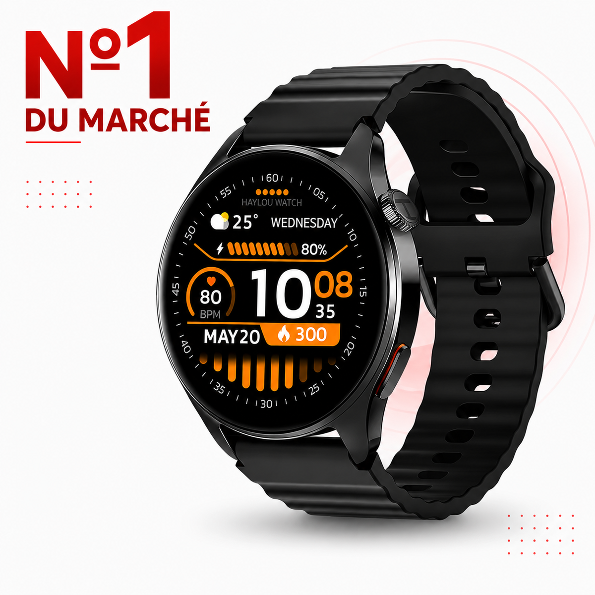 Montre connectée sport PulseX 4S® - Unisexe - Votre coach sportif au poignet