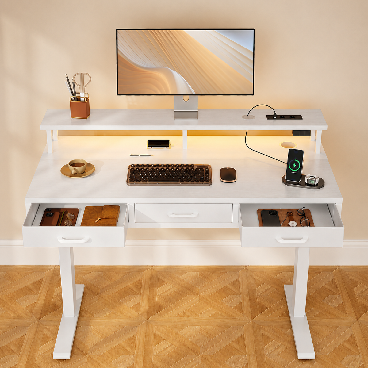 Bureau assis debout électrique DeskPro® - NOUVEAUTÉ 2026 | Productivité, Confort & Élégance