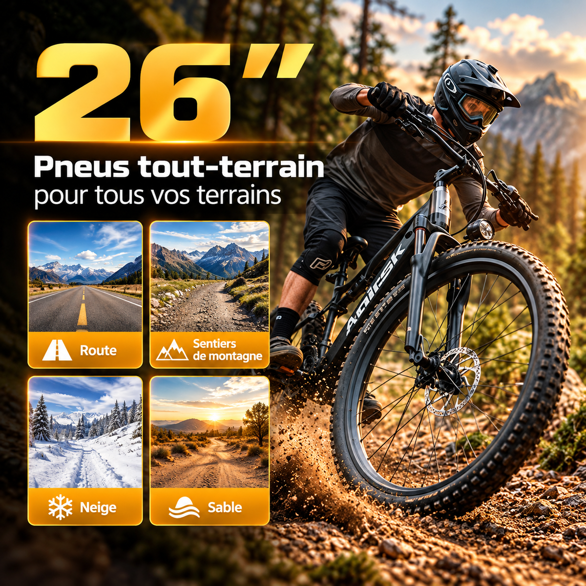 VTT électrique tout suspendu Aairsk Volt® - Une maîtrise supérieure pour explorer sans limites