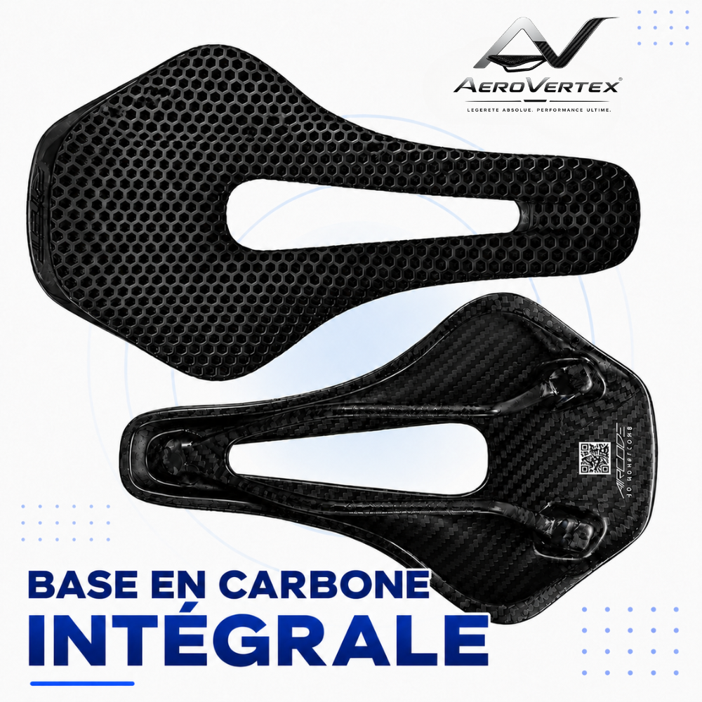 Selle vélo en carbone AeroVertex® - Ultralégère, imprimée en 3D -Confort et maintien ciblé