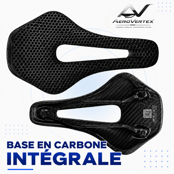Selle vélo en carbone AeroVertex® - Ultralégère, imprimée en 3D -Confort et maintien ciblé
