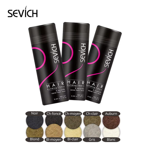 Poudre nanofibres densifiante cheveux Sevich® - Nouvelle formule 2026