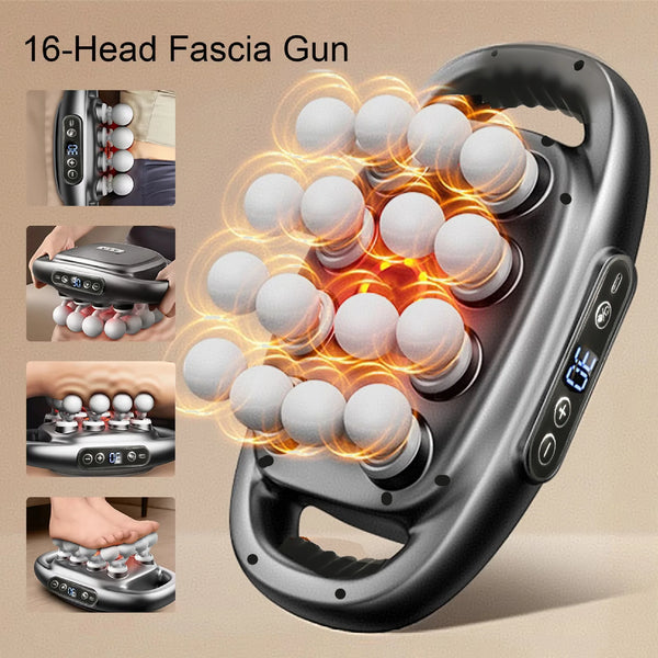 Pistolet/appareil de massage WavePro® musculaire à 16 têtes - 3 modes & 30 vitesses