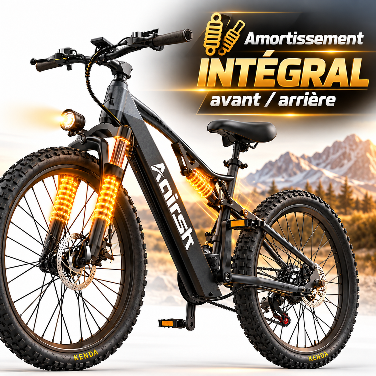 VTT électrique tout suspendu Aairsk Volt® - Une maîtrise supérieure pour explorer sans limites
