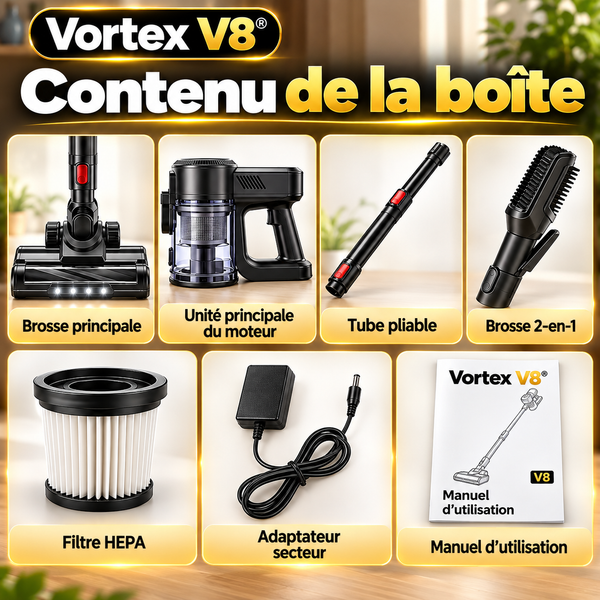 Aspirateur balai sans fil Vortex V8®