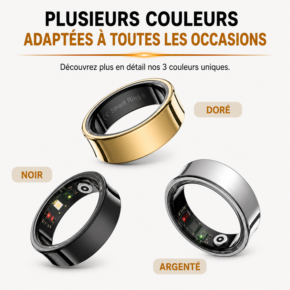 Bague connectée Nōva Ring® - Unisexe - Suivi de santé intelligent